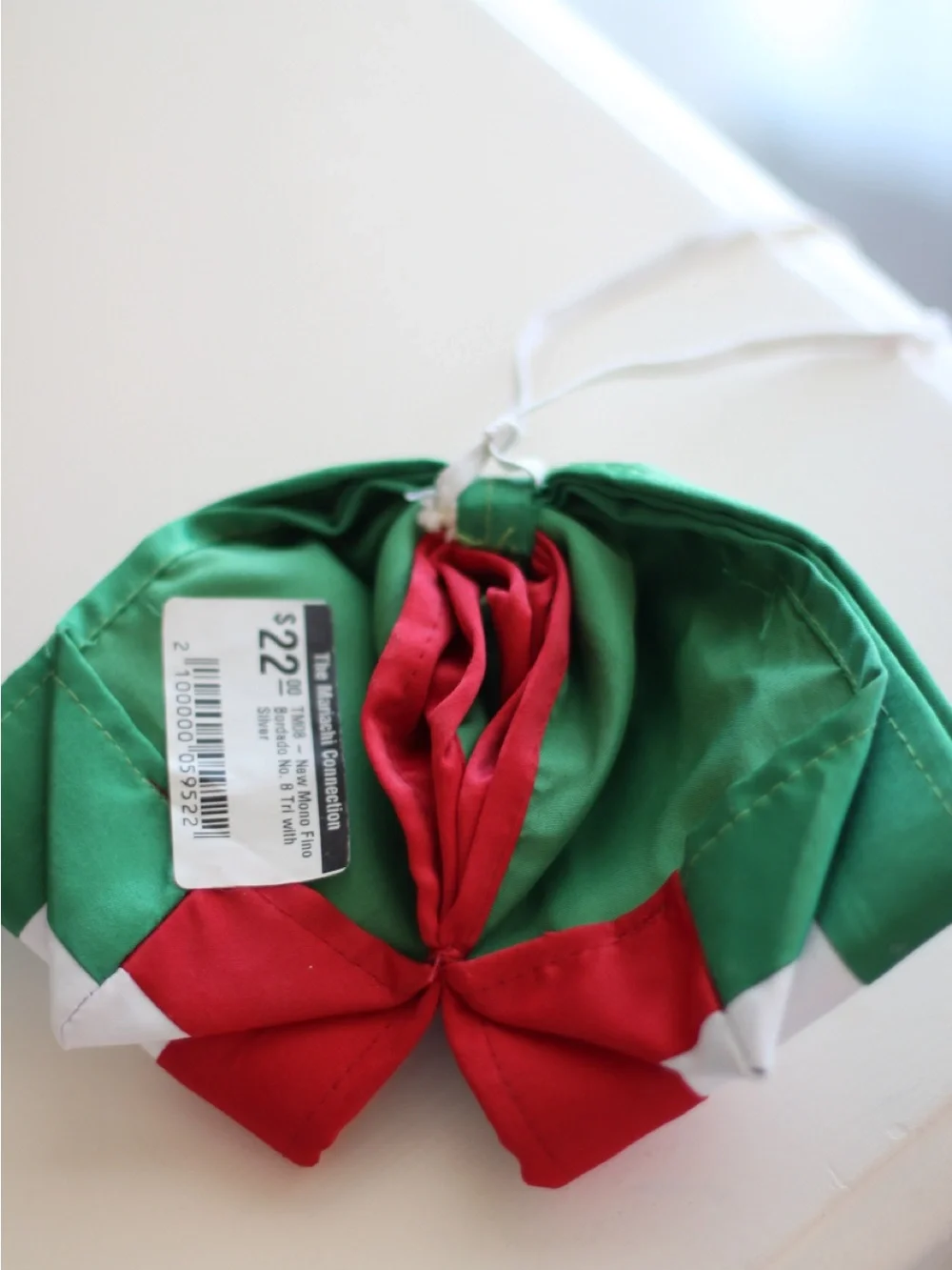 Embroidered Red, Green & White Decorative Napkins